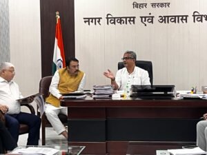 दरभंगा में संचालित प्रमुख शहरी विकास योजनाओं की नगर विकास एवं आवास मंत्री ने की उच्च स्तरीय समीक्षा