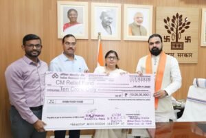 बाढ़ पीड़ितों की मदद के लिए बिहार भवन निर्माण निगम ने CM राहत कोष में दिए ₹10 करोड़