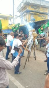 SIR के विरोध में नगरनौसा में इंडिया गठबंधन का प्रदर्शन, पुतला दहन कर जताया विरोध