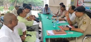 दुर्गापूजा को लेकर नगरनौसा थाना में शांति समिति की बैठक, पूजा पंडालों में सुरक्षा व्यवस्था के निर्देश